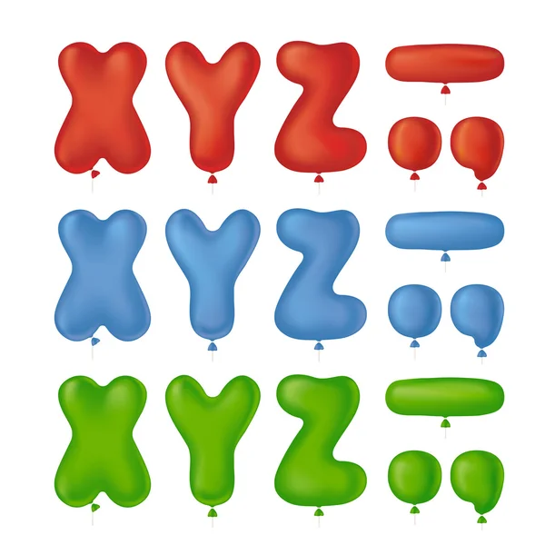 Baloon lettertype xyz — Stockvector