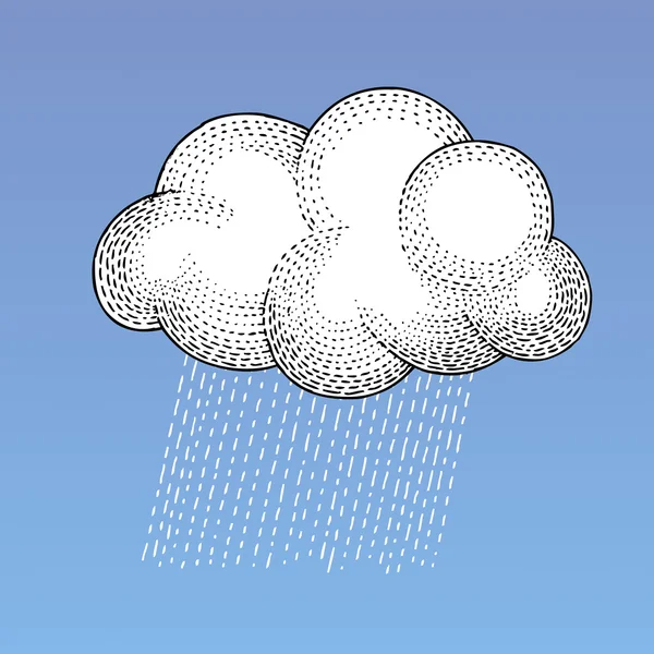 Nuage et pluie — Image vectorielle