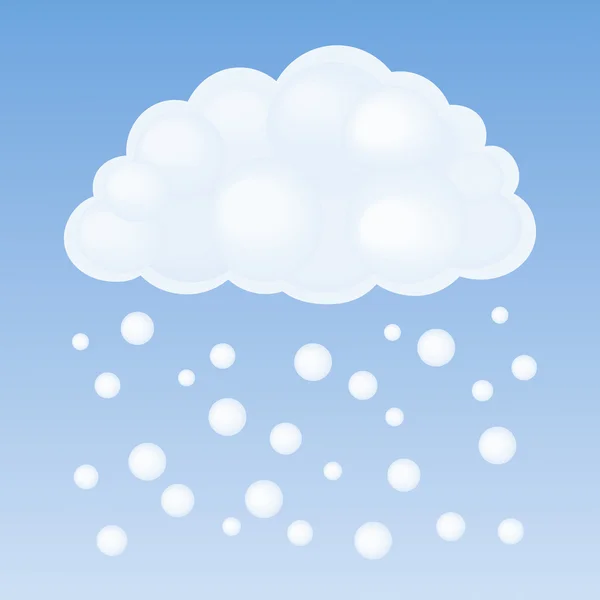 Nuage vectoriel et neige — Image vectorielle