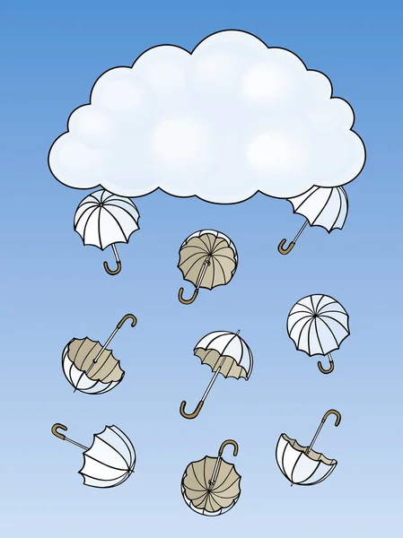 şemsiye damla dışarı bir bulut