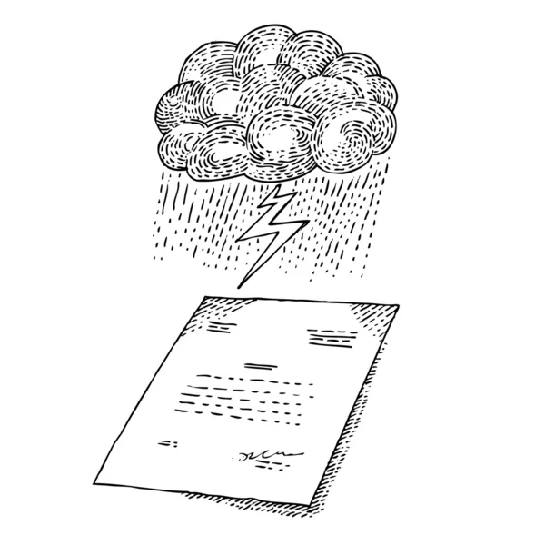 嵐と雲し、文書化 — ストックベクタ