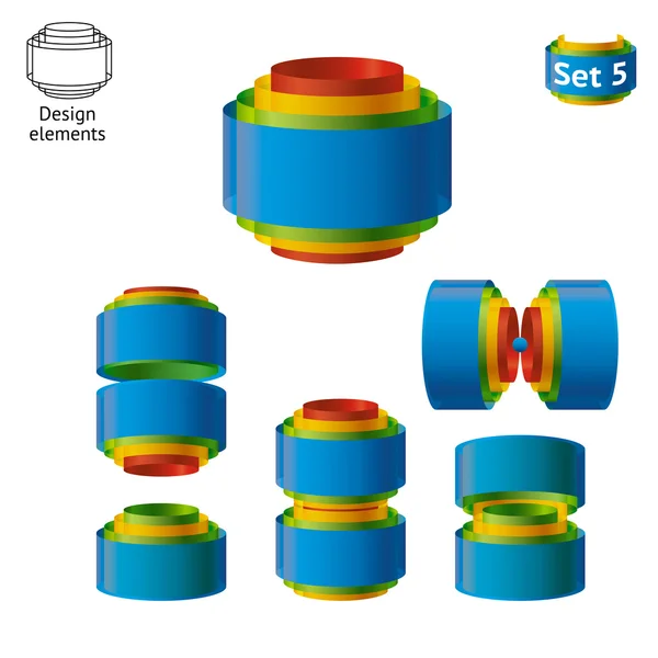 Set di elementi di design — Vettoriale Stock