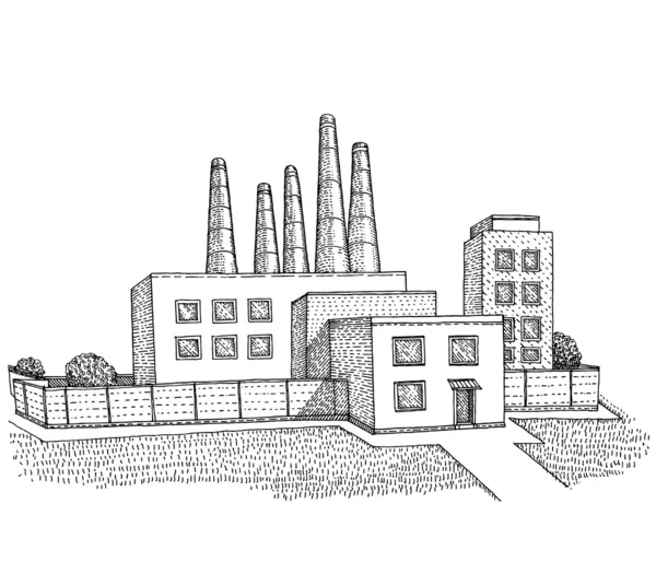 Edificios de fábrica — Archivo Imágenes Vectoriales