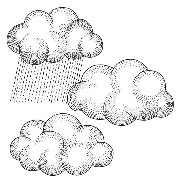 Trois nuages — Image vectorielle