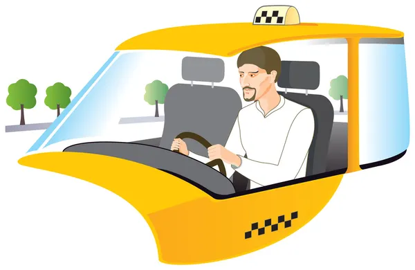 Taxi driver — Vettoriale Stock
