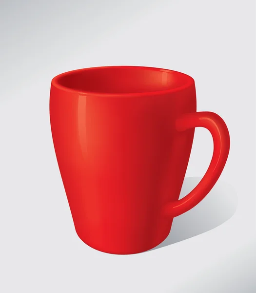 向量空的红色杯子 — 图库矢量图片