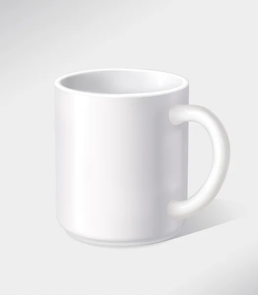 Tasse à thé blanc vecteur — Image vectorielle