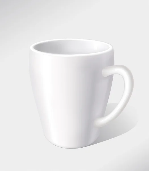 Taza de té blanco vectorial — Vector de stock