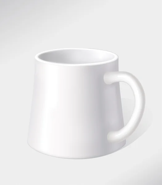 Tasse à bière blanche vectorielle — Image vectorielle