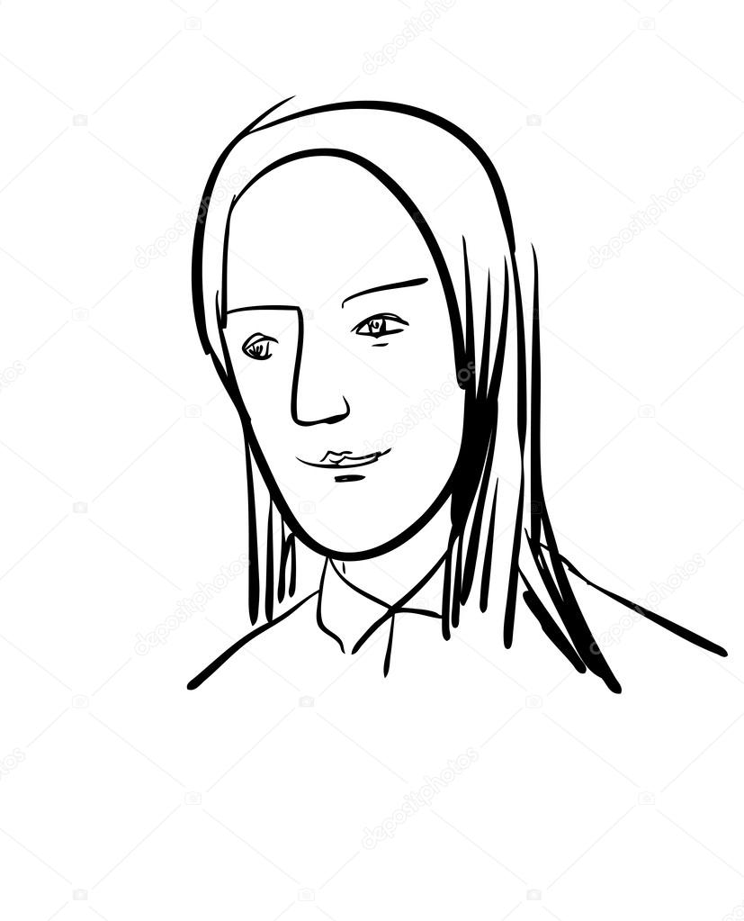 Sketch Woman Face Sketch Of Woman Face Stock Vector