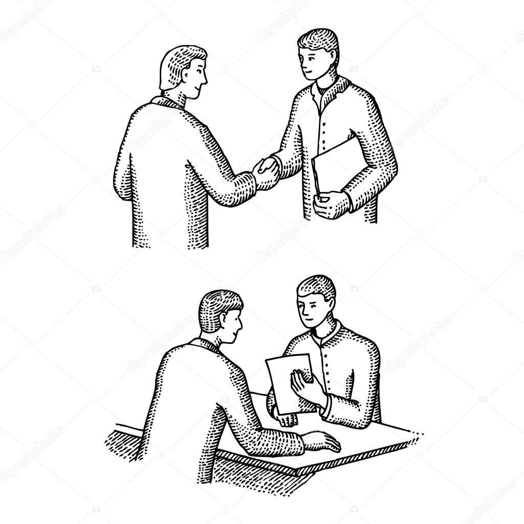Meeting between two men