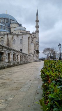 Süleyman Camii 'nin manzarası. Süleyman Camii. İstanbul 'daki Süleyman Camii' nin siluetleri. Osmanlı mimarisi