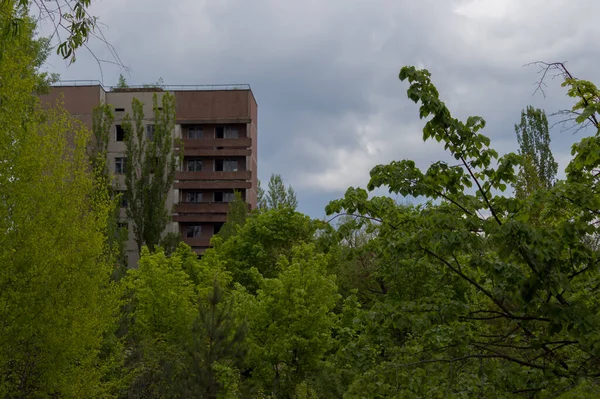 Case Nella Città Chernobyl Ucraina 2019 — Foto Stock