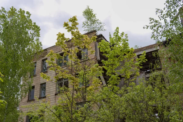Hus Tjernobyl Stad Ukraina 2019 — Stockfoto