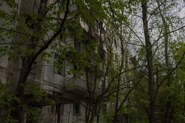 Domy Mieście Czarnobyl Ukrainie 2019 — Zdjęcie stockowe