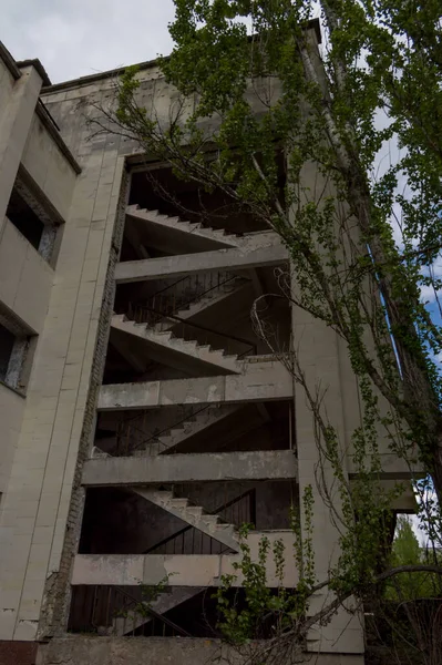 Casas Chernobyl Cidade Ucrânia 2019 — Fotografia de Stock