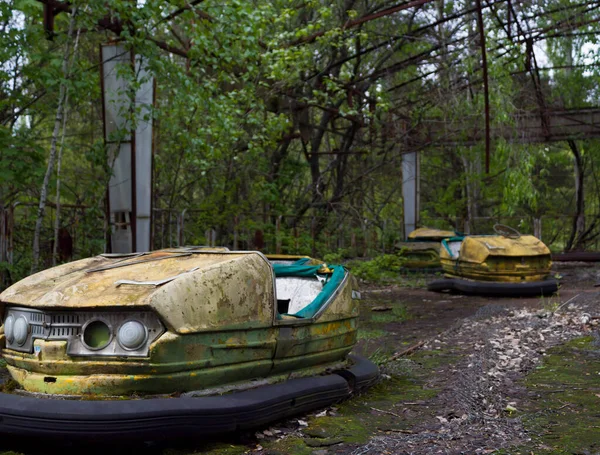 Bumper Car Former Amusement Park Pripyat Ghost Town Northern Ukraine — Photo