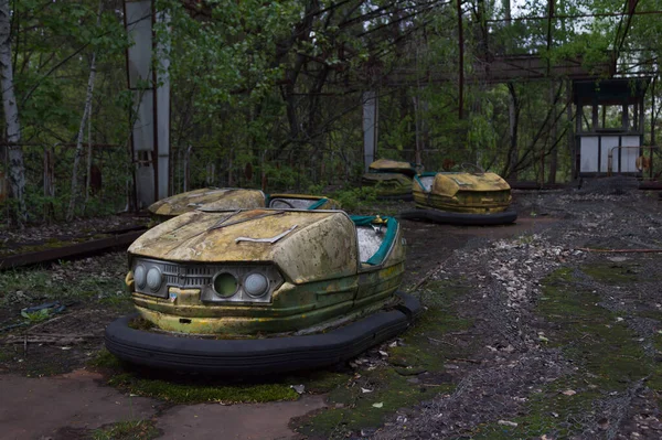 Bumper Car Former Amusement Park Pripyat Ghost Town Northern Ukraine — стокове фото