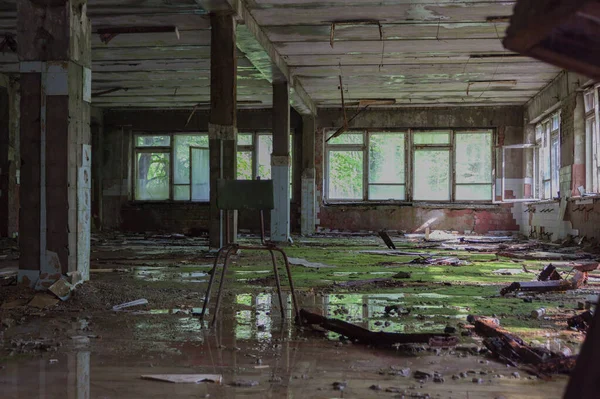 Fantasma Ciudad Pripyat Zona Exclusión Chernobyl Accidente Central Nuclear Chernobyl — Foto de Stock