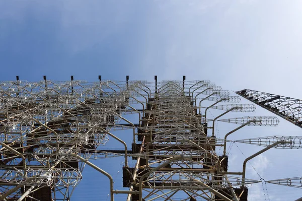 Grand Champ Antenne Système Radar Soviétique Duga Centrale Nucléaire Tchernobyl — Photo