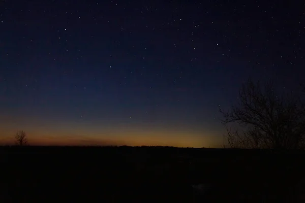 Sternenhimmel Panorama Blauer Nachthimmel Milchstraße Und Stern Auf Dunklem Hintergrund — Stockfoto