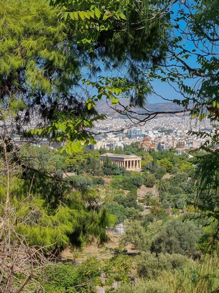 View Top Temple Hephaestus Theseion Athens Greece Summer — Stock Photo, Image
