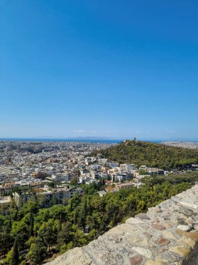 Atina Akropolü, Athena Nike Tapınağı, Parthenon Tapınağı, Hekatompedon Tapınağı, Zeus Polieus Tapınağı, Atticus Kahramanı Odeonu, gün batımında Echtheion