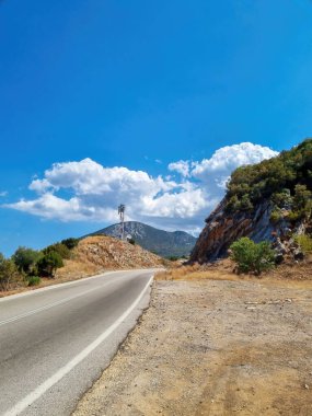 Yunanistan Denizi 'nde peyzaj. Akdeniz manzarası, Yunanca