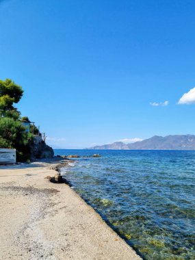 Yunanistan Denizi 'nde peyzaj. Akdeniz manzarası, Yunanca