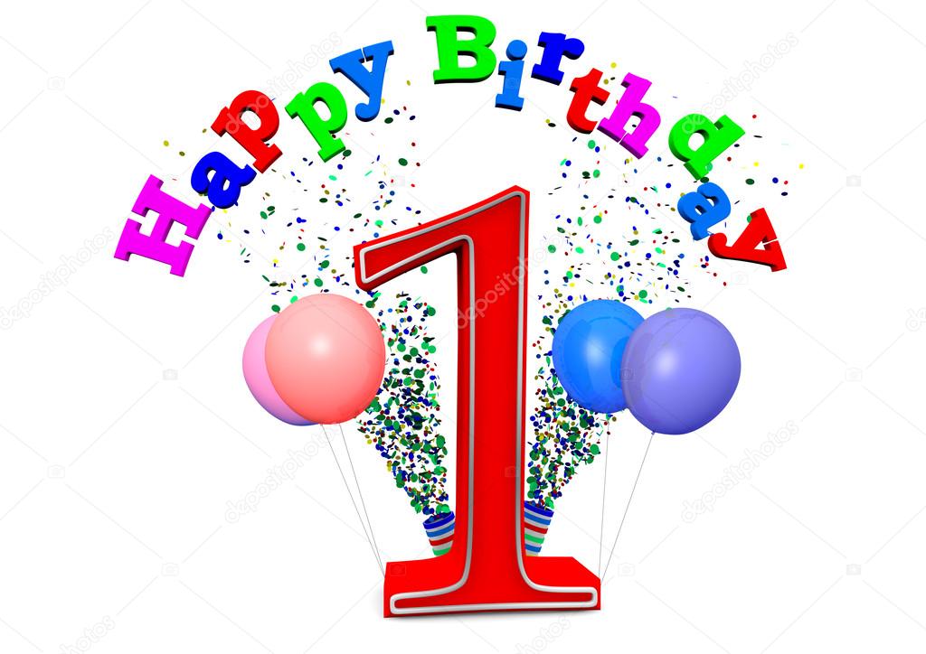 Happy 1st birthday Stock Photo by ©jonaswolff 33557299