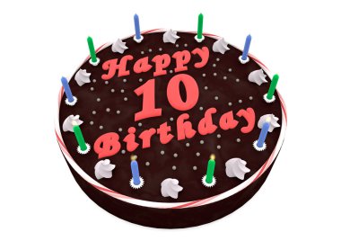 10 doğum günü için çikolatalı kek