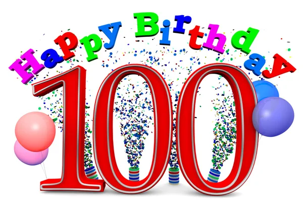 Happy 100th birthday — Stock Photo, Image