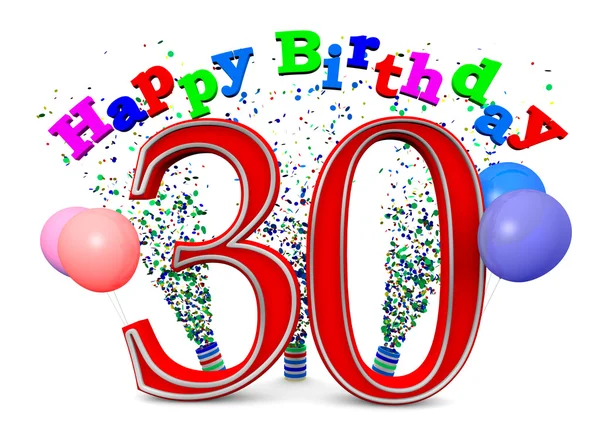 Happy 30th birthday — Stock Photo, Image