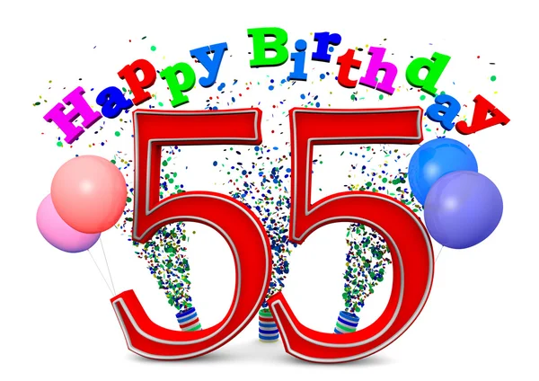 Happy 55th birthday — Stock Photo, Image