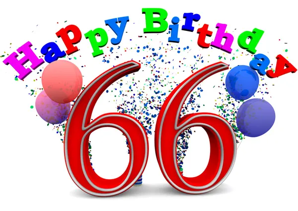 Happy 66th birthday — Stock Photo, Image