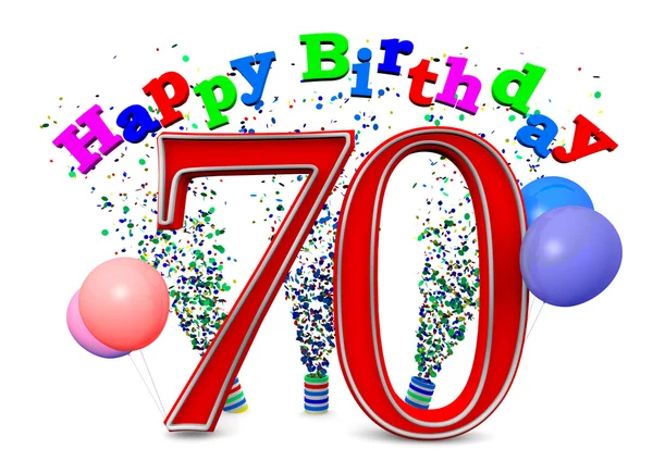 Happy 70th birthday — Stock Photo, Image