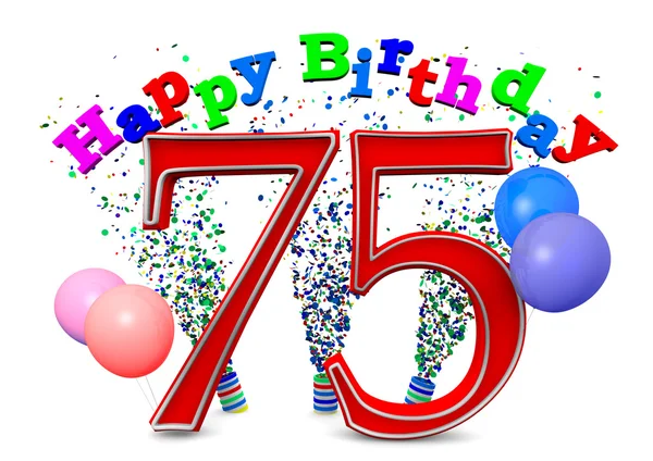 Feliz 75 cumpleaños —  Fotos de Stock