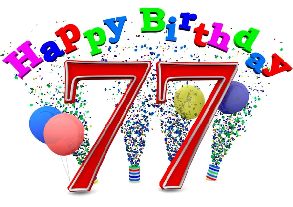 Feliz 77º cumpleaños —  Fotos de Stock