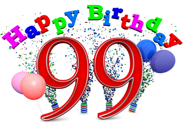 Happy 99th birthday — Stock Photo, Image