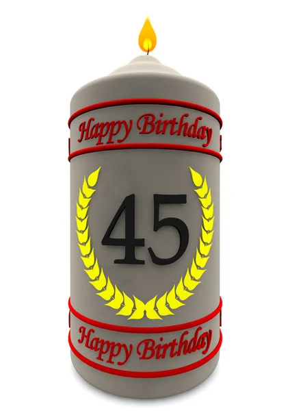 Birthday candle for 45th birthday — Stock Photo, Image