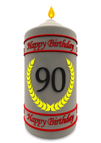 Verjaardag kaars voor 90ste verjaardag — Stockfoto