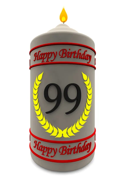 Birthday candle for 99th birthday — Stock Photo, Image