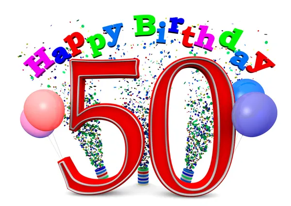 Happy 50th birthday Stock Image