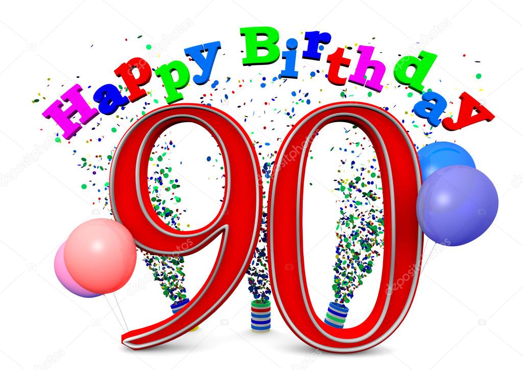 Feliz aniversário 90 anos — Fotografias de Stock © jonaswolff #33682095