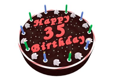 35. doğum çikolatalı kek