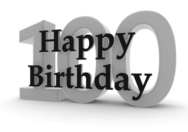 Feliz cumpleaños por 100 cumpleaños. —  Fotos de Stock