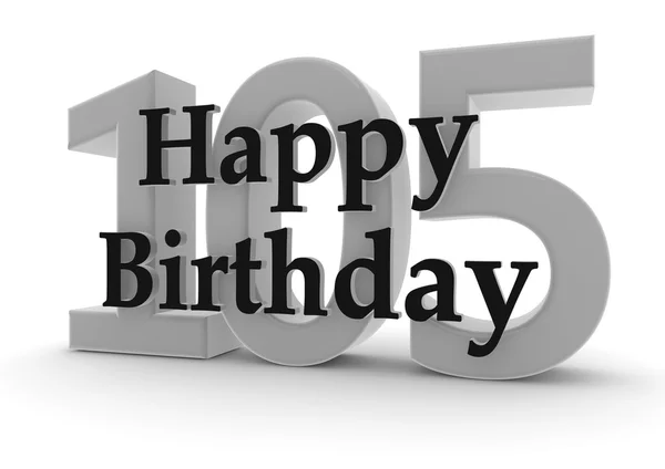 Najlepsze życzenia urodzinowe na urodziny 105 — Zdjęcie stockowe