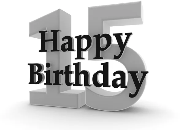 Happy Birthday for 15th birthday — Stock Photo, Image