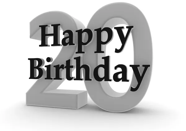 Happy Birthday for 20th birthday — Stock Photo, Image