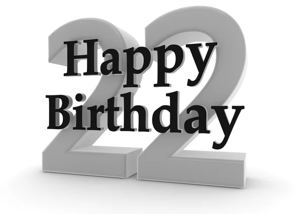 Boldog születésnapot 22 születésnapja — Stock Fotó